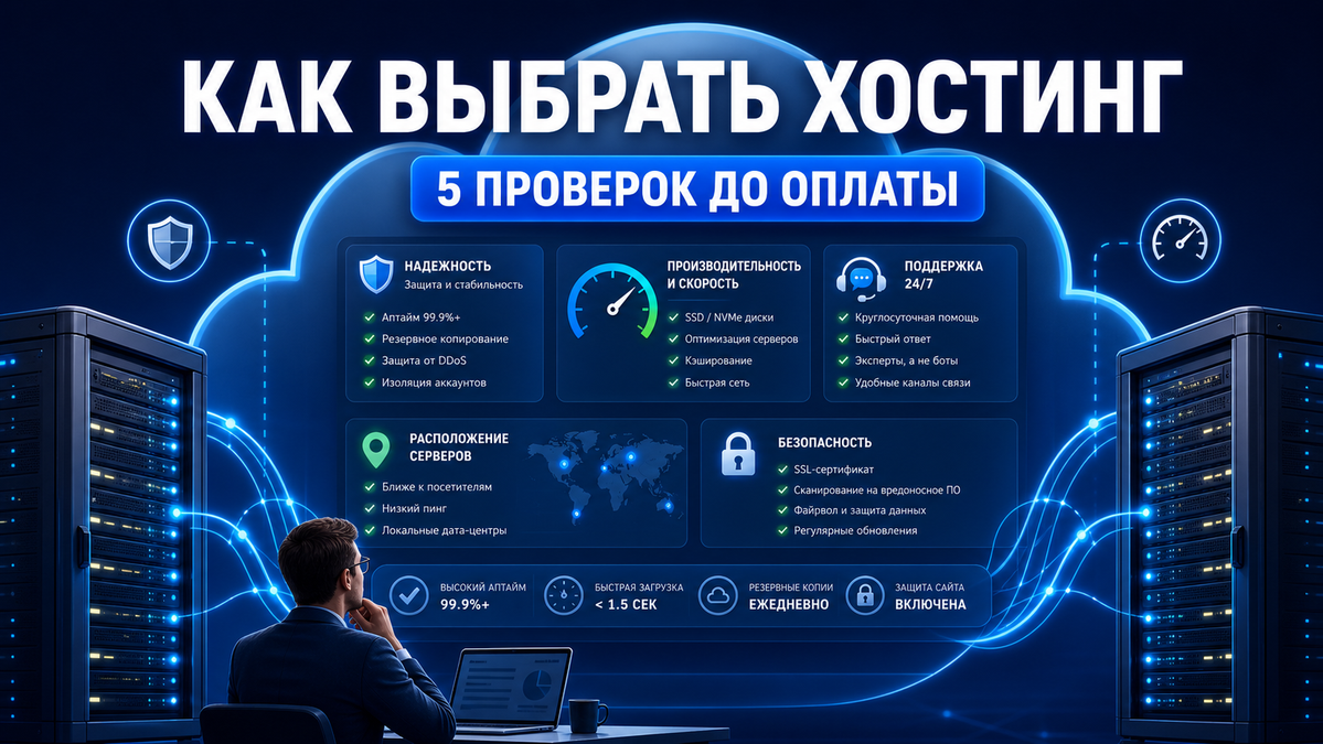 Как выбрать надёжный хостинг для сайта: пять проверок перед оплатой