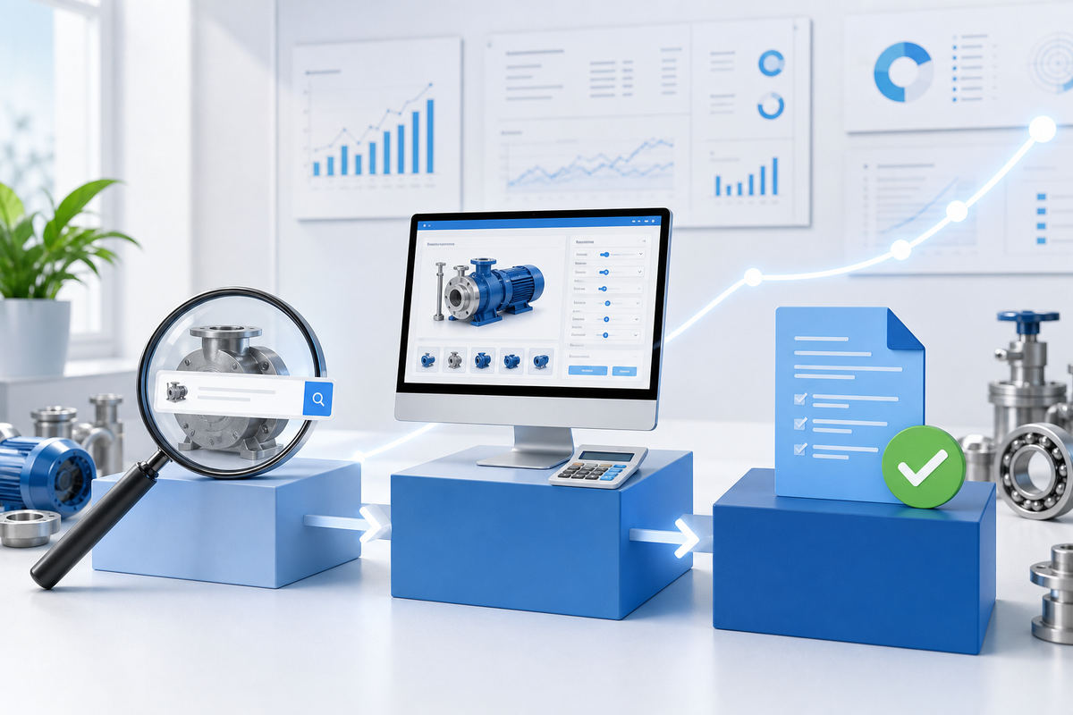 Путь от запроса к заявке в B2B SEO Путь B2B-клиента от поискового запроса и подбора оборудования до заявки